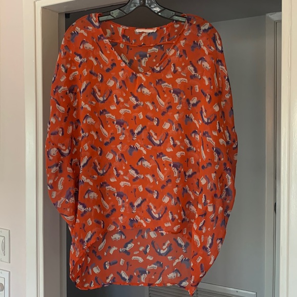 Lush for Nordstrom Drapey High Low Tunic Blouse Shirt Size Small - Picture 2 of 9